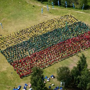 Didžiausia iš žmonių sudaryta vėliava. Lietuvos rekordas